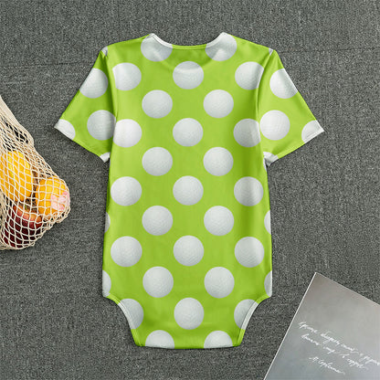 Green Golf Ball Pattern Print Men's Bodysuit