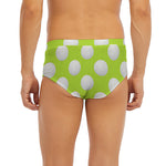 Green Golf Ball Pattern Print Men's Briefs