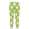Green Golf Ball Pattern Print Men's Leggings