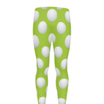 Green Golf Ball Pattern Print Men's leggings