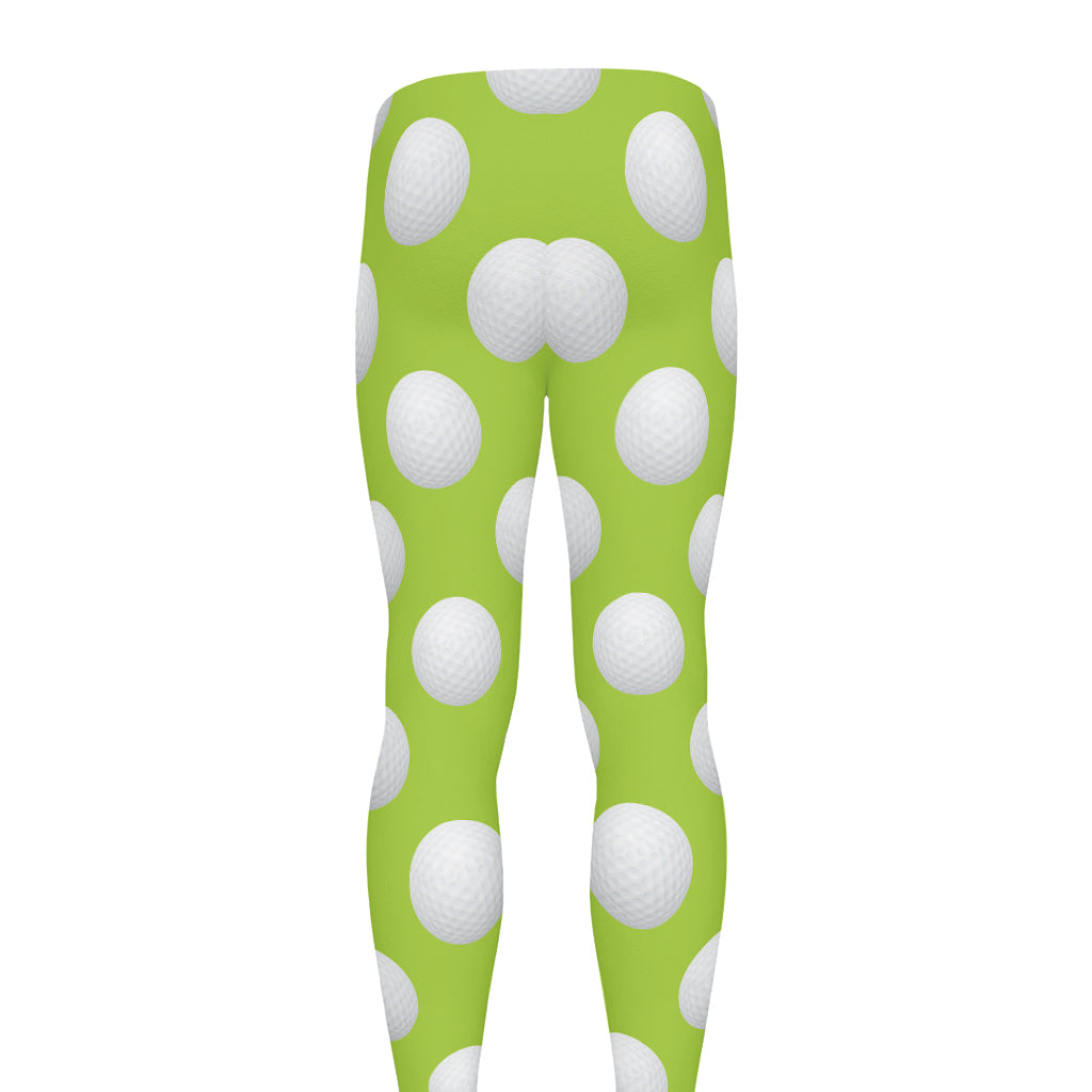 Green Golf Ball Pattern Print Men's leggings