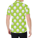 Green Golf Ball Pattern Print Men's Shirt