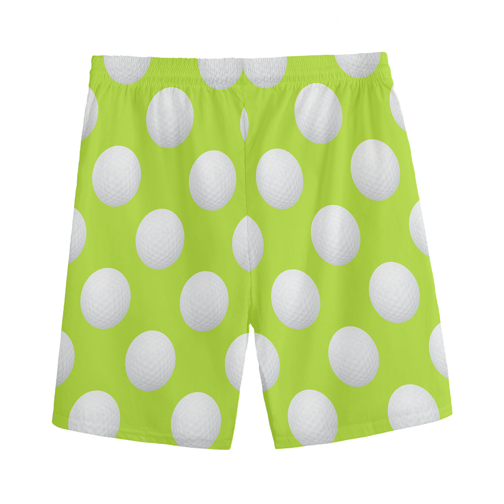 Green Golf Ball Pattern Print Men's Sports Shorts