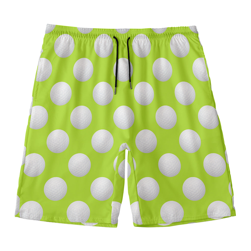 Green Golf Ball Pattern Print Men's Swim Trunks