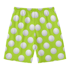 Green Golf Ball Pattern Print Men's Swim Trunks