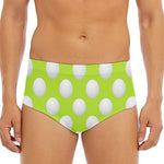 Green Golf Ball Pattern Print Men's Triangle Swim Briefs