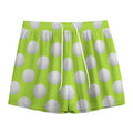 Green Golf Ball Pattern Print Mesh Shorts