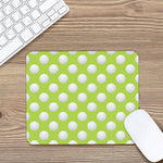 Green Golf Ball Pattern Print Mouse Pad