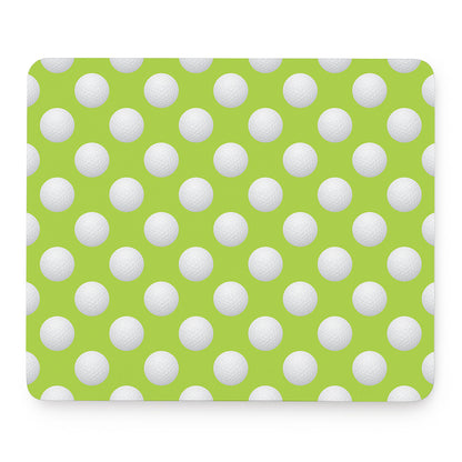 Green Golf Ball Pattern Print Mouse Pad