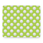 Green Golf Ball Pattern Print Mouse Pad