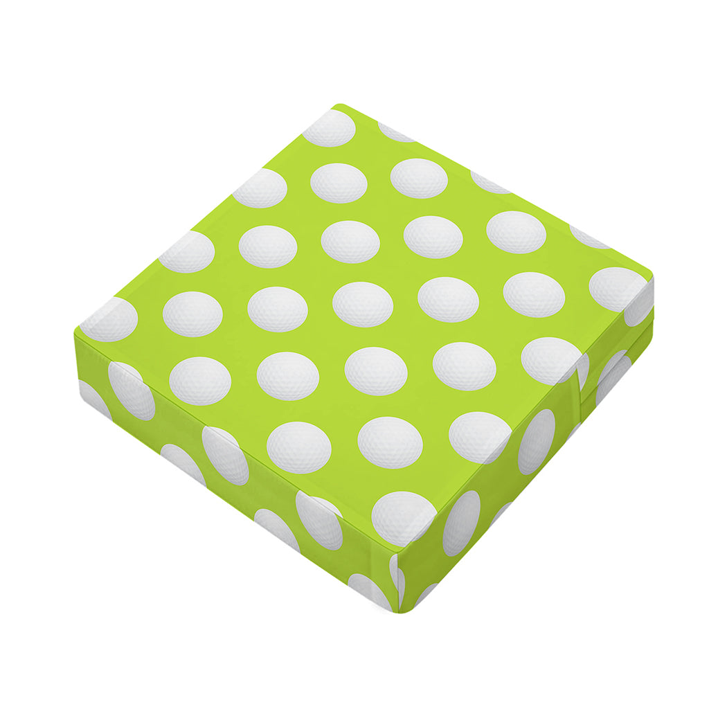 Green Golf Ball Pattern Print Outdoor Seat Cushion Cover