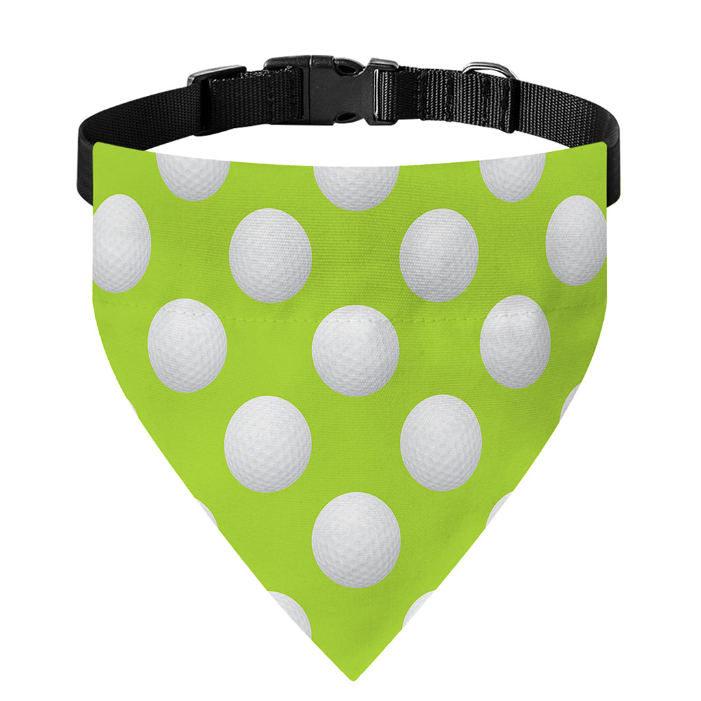 Green Golf Ball Pattern Print Over The Collar Dog Bandana