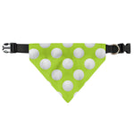 Green Golf Ball Pattern Print Over The Collar Dog Bandana