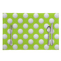 Green Golf Ball Pattern Print Placemat