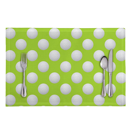 Green Golf Ball Pattern Print Placemat