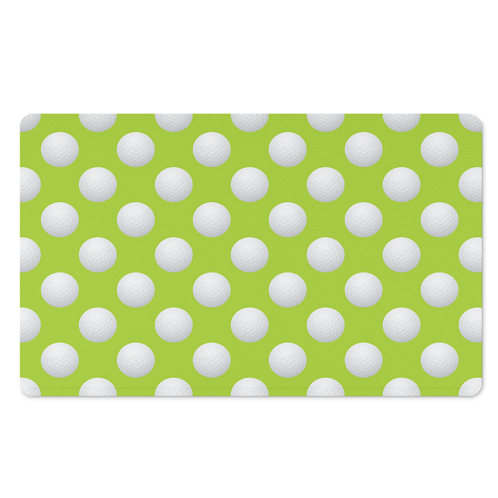 Green Golf Ball Pattern Print Polyester Doormat