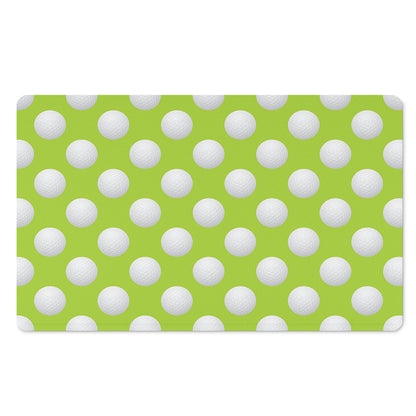 Green Golf Ball Pattern Print Polyester Doormat