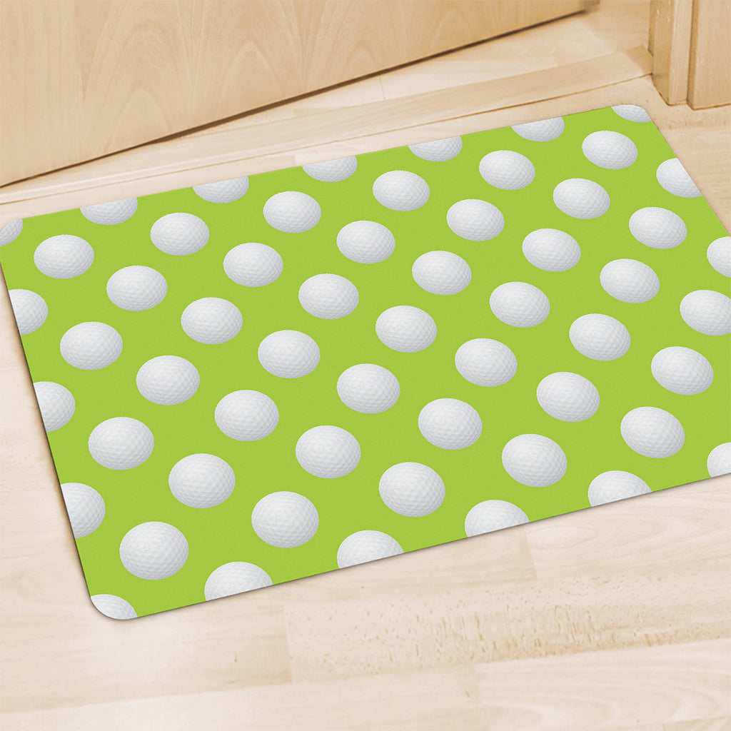 Green Golf Ball Pattern Print Polyester Doormat