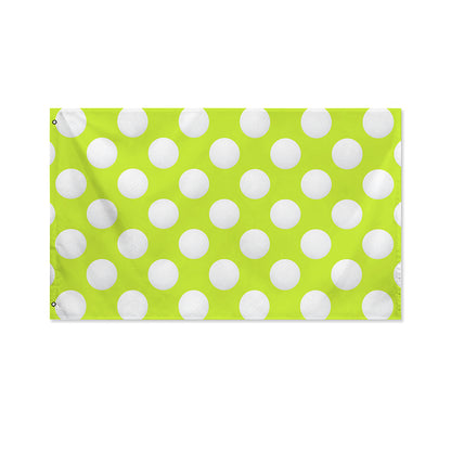 Green Golf Ball Pattern Print Polyester Flag