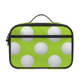 Green Golf Ball Pattern Print Portable Lunch Bag