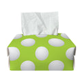 Green Golf Ball Pattern Print Rectangle Tissue Box Cover