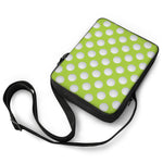 Green Golf Ball Pattern Print Rectangular Crossbody Bag