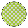 Green Golf Ball Pattern Print Round Floor Mat