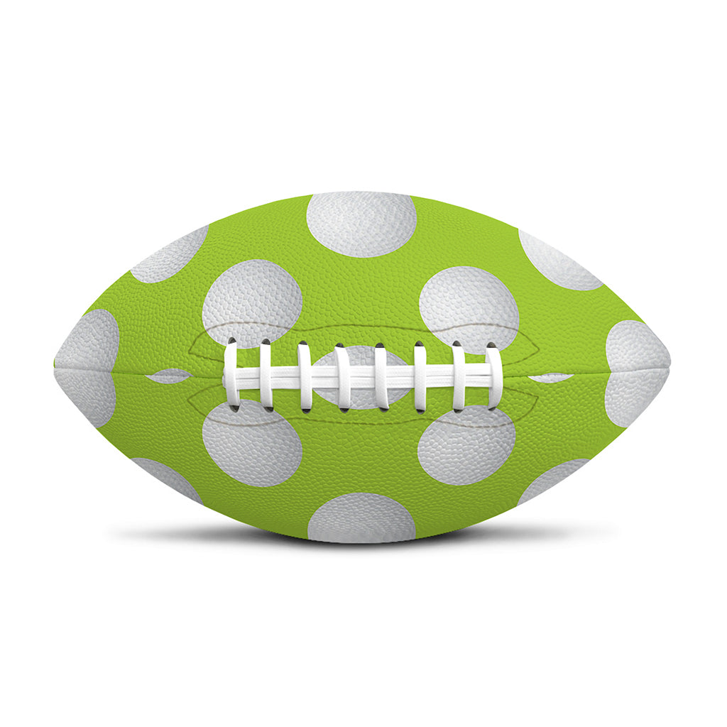 Green Golf Ball Pattern Print Rugby Ball