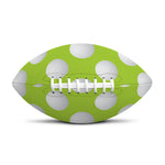 Green Golf Ball Pattern Print Rugby Ball