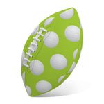 Green Golf Ball Pattern Print Rugby Ball
