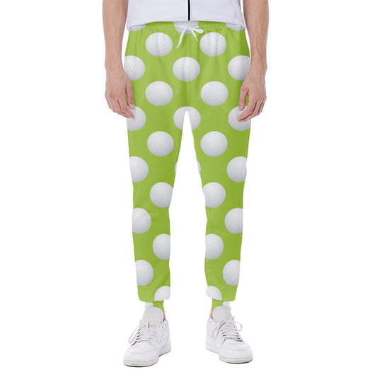 Green Golf Ball Pattern Print Scuba Joggers