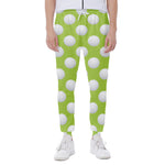 Green Golf Ball Pattern Print Scuba Joggers