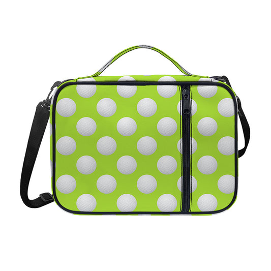 Green Golf Ball Pattern Print Shoulder Strap Bible Bag