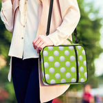 Green Golf Ball Pattern Print Shoulder Strap Bible Bag