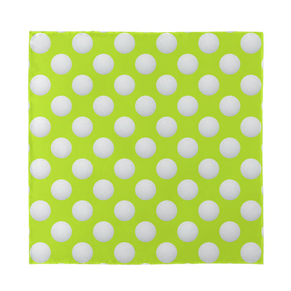 Green Golf Ball Pattern Print Silk Bandana