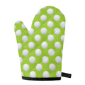 Green Golf Ball Pattern Print Single Oven Mitt