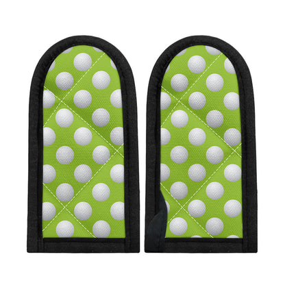 Green Golf Ball Pattern Print Skillet Handle Cover