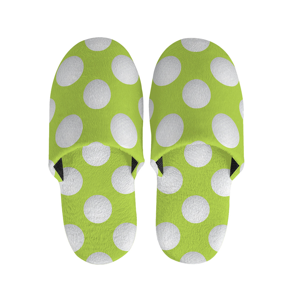 Green Golf Ball Pattern Print Slippers
