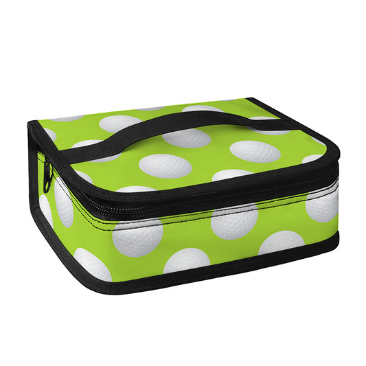 Green Golf Ball Pattern Print Small Lunch Bag