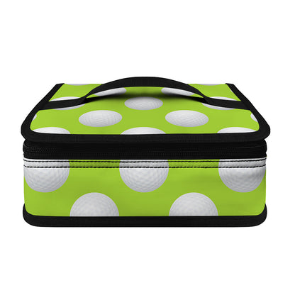 Green Golf Ball Pattern Print Small Lunch Bag
