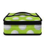 Green Golf Ball Pattern Print Small Lunch Bag