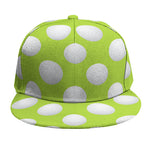 Green Golf Ball Pattern Print Snapback Cap