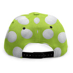 Green Golf Ball Pattern Print Snapback Cap