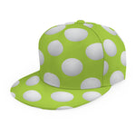 Green Golf Ball Pattern Print Snapback Cap