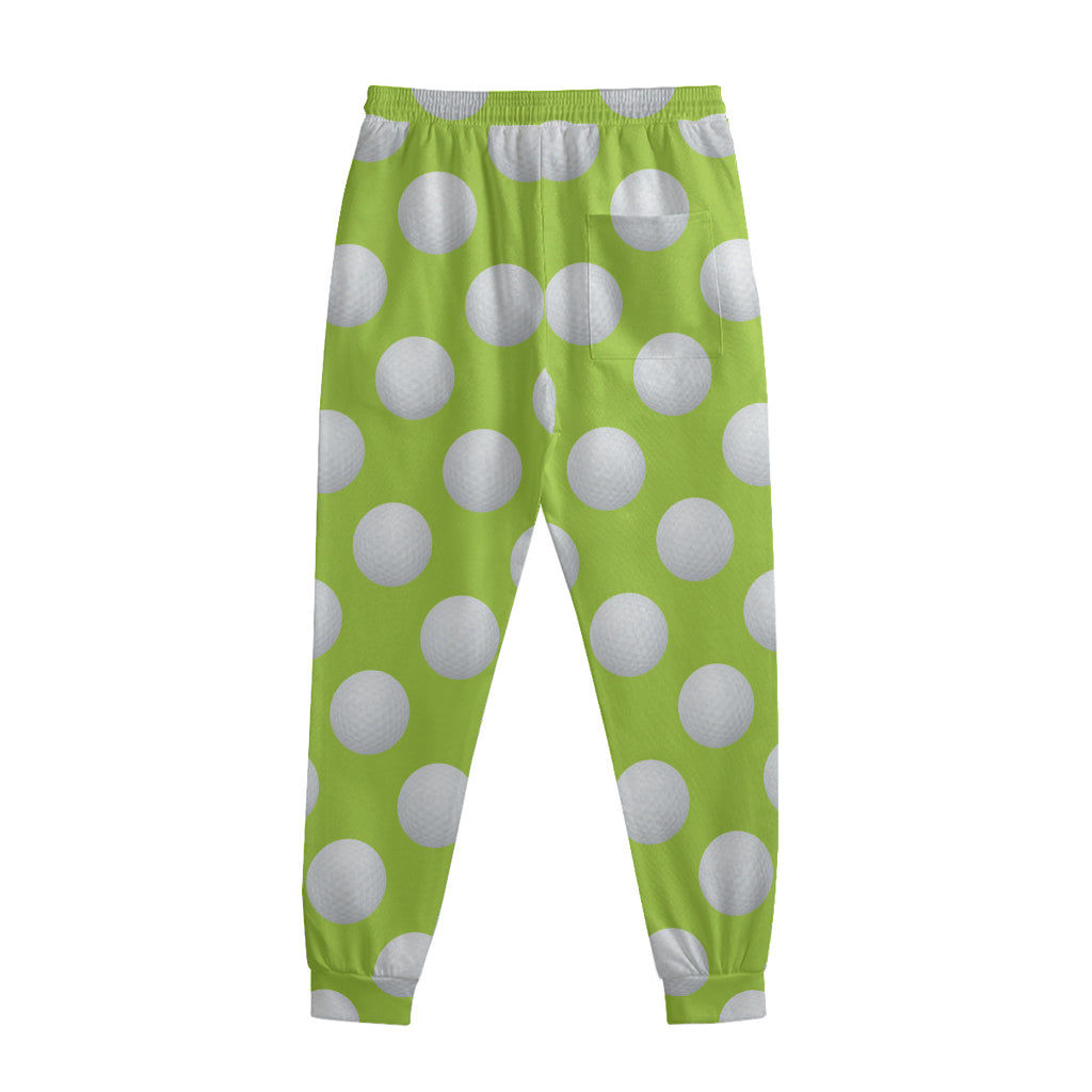 Green Golf Ball Pattern Print Sweatpants