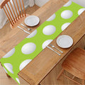 Green Golf Ball Pattern Print Table Runner
