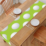 Green Golf Ball Pattern Print Table Runner