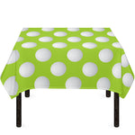 Green Golf Ball Pattern Print Tablecloth
