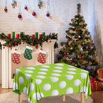 Green Golf Ball Pattern Print Tablecloth