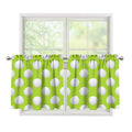 Green Golf Ball Pattern Print Tier Curtains
